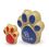 Custom Dog Paw Stress Reliever Toy, Pad Printed, 1 5/8" W X 2 3/4" D X 3" H, Price/piece