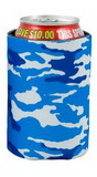 Custom Blue Camo Pocket Coolie Can Cover (4 Color Process)