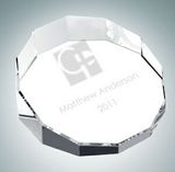 Custom Duo Decagon Optical Crystal Paper Weight, 1 3/16