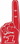 Blank Stock Red #1 Foam Hand Mitt, 18" H, Price/piece