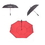 Custom Reversed Umbrella w/Straight Holder, 46" Diameter x 33" H, Price/piece