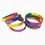 Custom Rainbow Silicone Bracelet, 8" L x 1/2" W, Price/piece