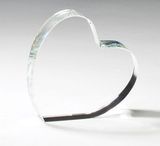 Custom Gratitude Optic Crystal Heart Award - 4