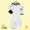 Custom The Laughing Giraffe Baby Ringer Sleeper Gown w/Black FOLD OVER Mittens, Price/piece