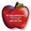 Custom Stock Apple Magnet .020, High Res. Full Color Digital, White Vinyl Topcoat, 2.25" H x 2.31" W x 0.02" Thick, Price/piece