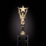 Custom Signature Series Star Achievement Award w/ Black Marble Base (8 3/4