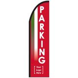Blank Parking 3' x 12' Half Drop Feather Flag