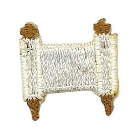 Custom International Collection Embroidered Applique - Torah/ Scroll