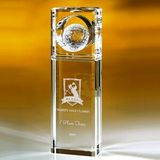 Custom Awards-optical crystal award/trophy 8-1/2 inch high, 2 3/4