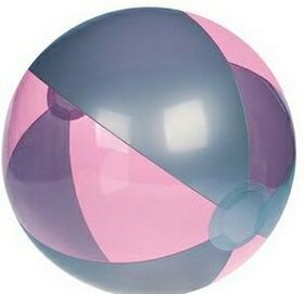 Custom 16" Inflatable Translucent Purple & Silver Beach Ball