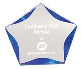 Custom Clear Luminary Star Acrylic Award w/ Blue Trim (6