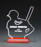 Custom 386-AP0BSBLSRBZ  - Baseball's Best Award-Clear Acrylic