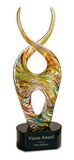 Custom Color Twist Art Glass, 14 1/2
