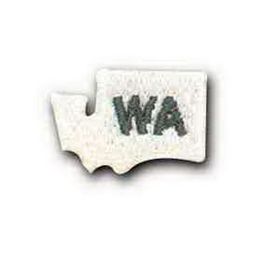 Custom State Shape Embroidered Applique - Washington