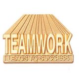 Blank Motivational Lapel Pins (Teamwork Leads to Success), 1
