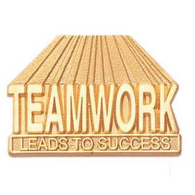 Blank Motivational Lapel Pins (Teamwork Leads to Success), 1" L x 3/4" W