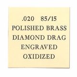Custom Polished 85/15 Brass Engraving Sheet Stock (12