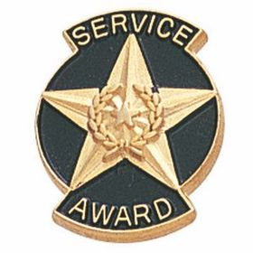 Blank Service Award Pins (Service Award Star), 3/4" L