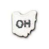 Custom State Shape Embroidered Applique - Ohio