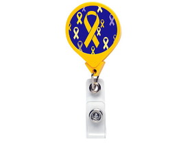 Custom Yellow Ribbon Jumbo Retractable Badge Reel