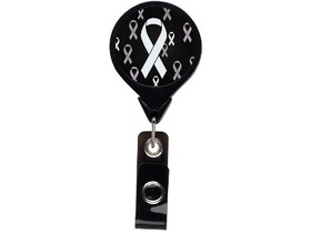 Custom Black Ribbon Jumbo Retractable Badge Reel