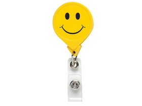 Custom Smiley Face Jumbo Retractable Badge Reel