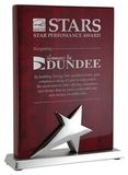Custom Rosewood Piano Finish Stand Up Star Plaque, 4.75