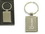 Custom Shiny chrome finished rectangular metal key holder with gift case, 1 7/8" L x 3" W, Price/piece