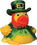 Custom Rubber Lucky Leprechaun Duck, 3 1/4" L x 3 1/4" W x 3 1/2" H, Price/piece