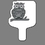 Custom Hand Held Fan W/ Perched Owl (Cartoon), 7 1/2" W x 11" H, Price/piece