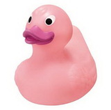 Custom Rubber Light Pink Duck, 3 7/8