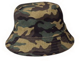 Custom Camo Bucket Hat, 7 3/10" Diameter