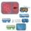 Custom Collapsible 2-Section Food Container With Dual Utensil, 8 1/4" W x 5 3/4" H x 2 1/2" D, Price/piece