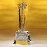 Custom Awards-optical crystal award/trophy 7 inch high, 2 1/2