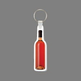 Key Ring & Full Color Punch Tag W/ Tab - Red Wine Bottle