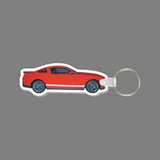 Key Ring & Full Color Punch Tag - 2 Door Mustang Car