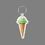 Key Ring & Full Color Punch Tag - Lime Ice Cream Cone, Price/piece
