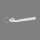 Key Ring & Full Color Punch Tag - White Tooth Brush W/ Toothpaste