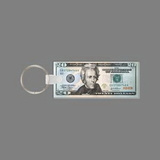 Key Ring & Full Color Punch Tag - 20 Dollar Bill (Face Up)