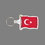 Key Ring & Full Color Punch Tag W/ Tab - Flag of Turkey, Price/piece