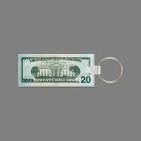 Key Ring & Full Color Punch Tag - 20 Dollar Bill (Face Down)
