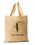 Custom Eco Green Jute / Burlap Two-Tone Shopping Bag w/Cotton Handles, Price/piece