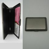 Custom Brushed Gun Metal Card Holder w/ Compartments (Screen printed)