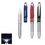 Custom Stylus Ballpoint Pen, The Kraken 3 in 1 Stylus, Pen & LED Flashlight, 4.5" L x 5/8" W, Price/piece