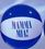 Custom Inflatable Two Color Beachball / 9" - Blue/ White, Price/piece