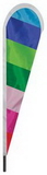 Custom Rainbow Nylon Tear Drop Attention Flag, 10' H x 30