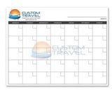 Custom Rectangular Dry Erase Wall Calendar /8 1/2