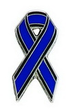 Blank Stock Police Law Enforcement Support Ribbon Pin