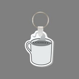 Key Ring & Punch Tag - Cup of Steaming Coffee