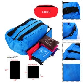 Custom Folding Travel Backpacks with Print Logo, 10" D x 10" W x 19" H